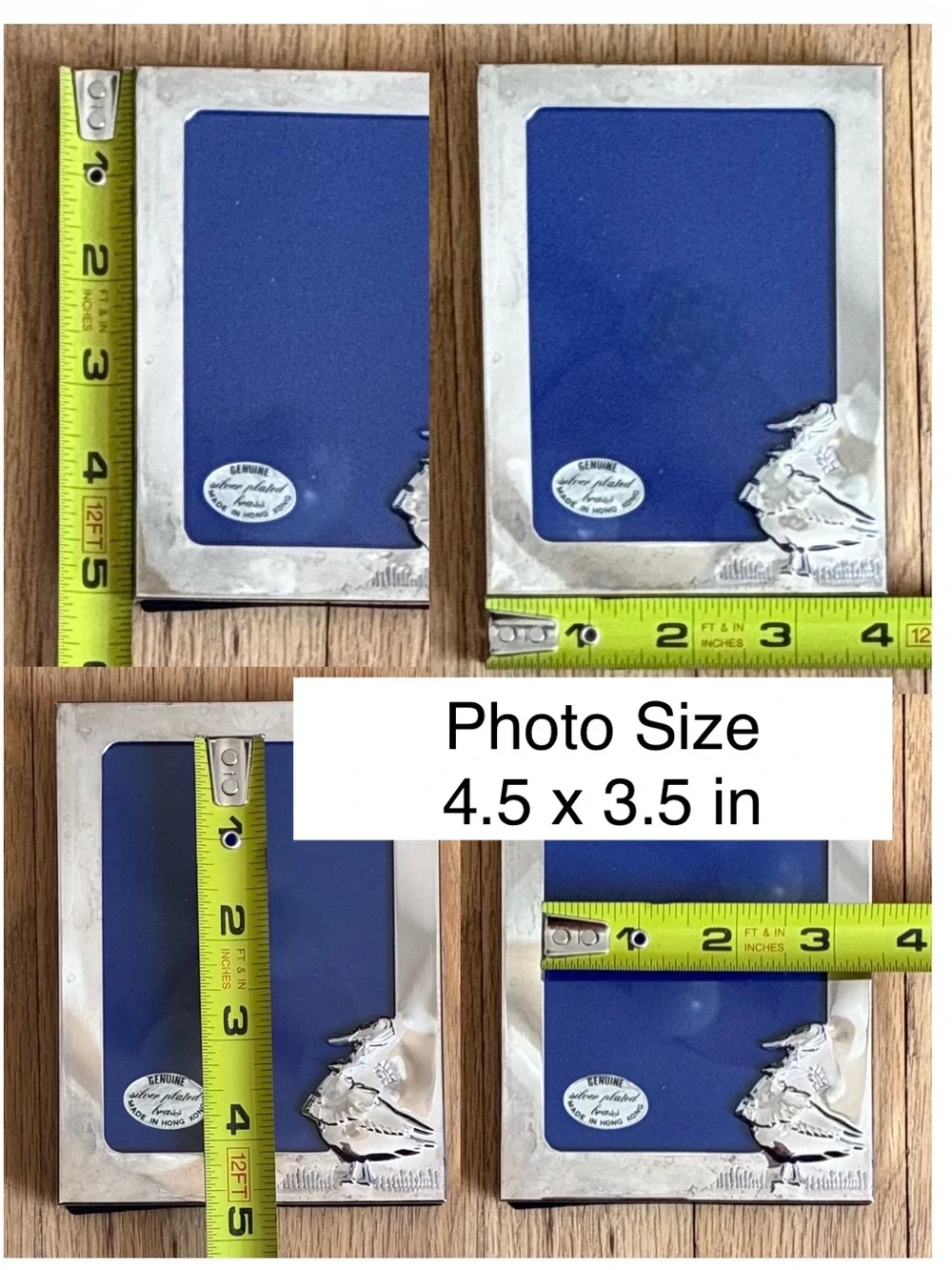 NIB Silverplated Brass Photo Frame, Made for A & S, New Vintage